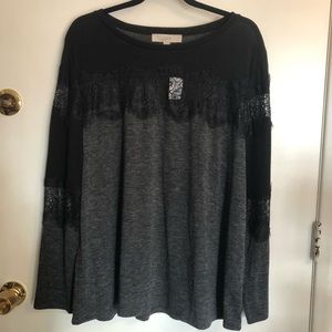 LOFT lace detailing long sleeve